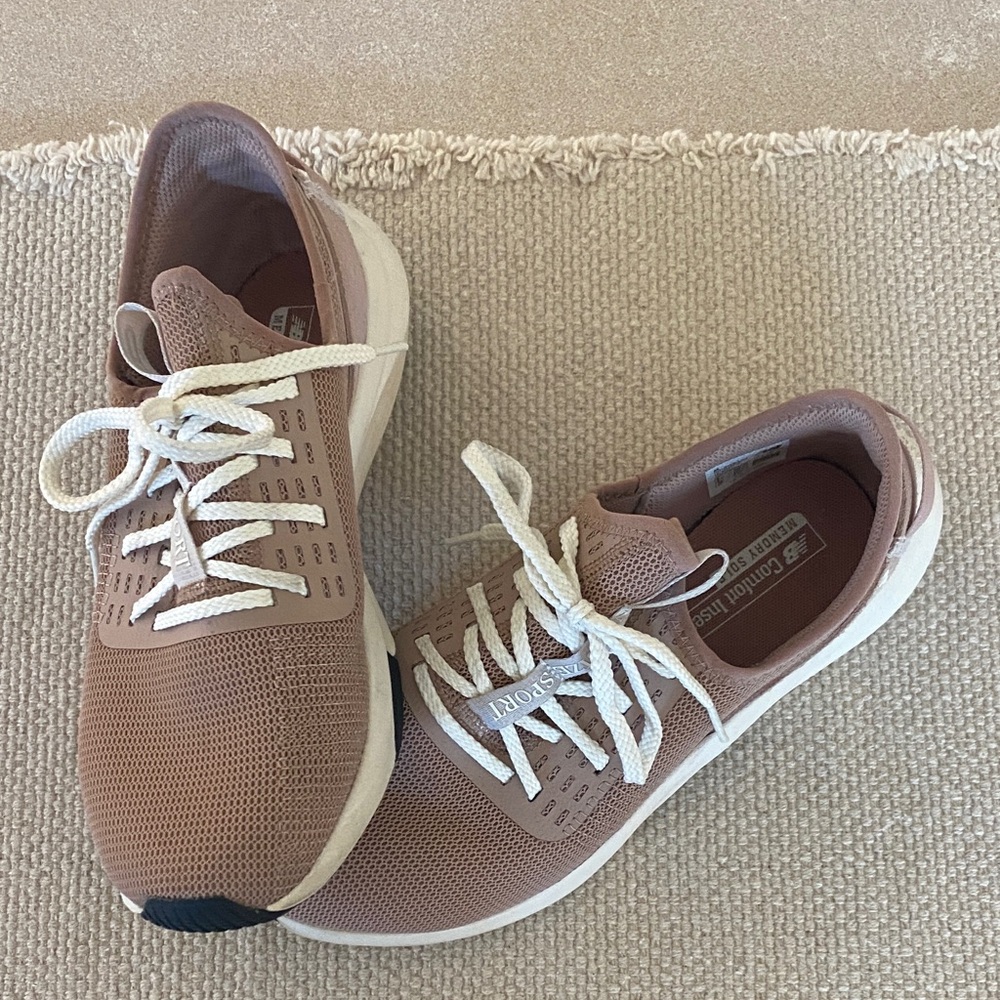 New Balance Women's Athletic Sneakers in Dusty Rose with White Laces